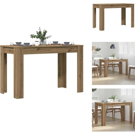 Table à manger chêne artisanal 120x60x76 cm bois d'ingénierie - Table À Manger - Tables À Manger - Table - Table De Cuisine (1/5)