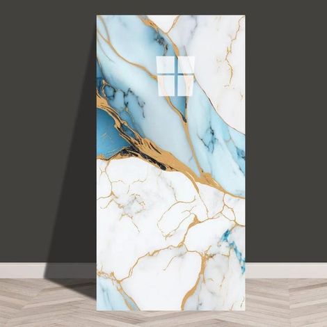 Papier peint en marbre imperméable, amovible, 11,8" x 23,6", bleu C, paquet de 10 (SKU produit : 96892464 SKU Offre : mkh25.7.28-28) (1/4)