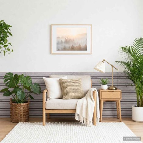 vidaXL Panneaux muraux 5 pc 100 x 50 cm Gris Mousse EPS (1/5)