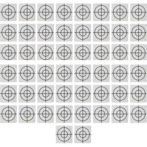 50 Autocollants Réfléchissants Adhésifs pour Cibles de Mesure au Tachéomètre 4x5cm (1/5)