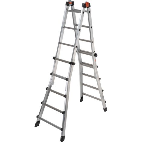 Scala Multifunzione Telescopica - Gierre Peppina - Modelli: ALL040 - 5+5 gr - aperta cm 482h - 64x24x141h - Kg 14 (1/5)
