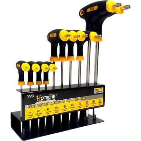 Trade Shop - Juego De Llaves Torx De 10 Piezas Con Mango De Destornillador En T 262009 - (1/5)
