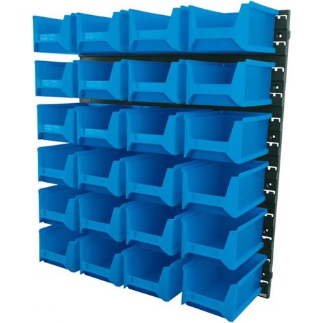 Draper 24-Piece Wall Storage Bin Set (Model 06797) – Large Multi-Use Storage Bins for Organization