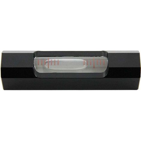 Mini nivel de burbuja portátil de 0,02 mm / Nivel de burbuja de alta precisión M (negro)