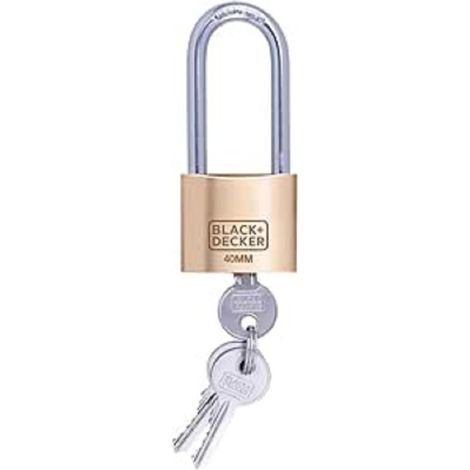 Cadenas - 40 mm - Anse Longue - Comprend 3 Clés - Serrure en Laiton Massif (1/4)