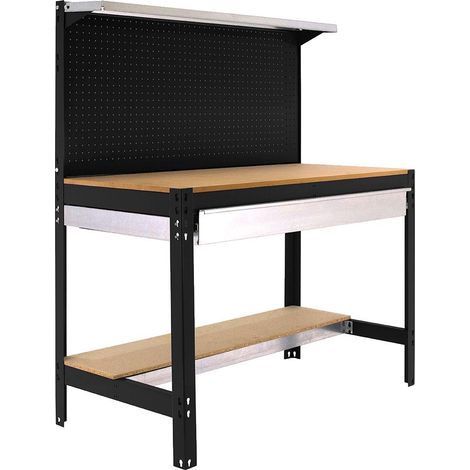 Simonrack Robustes Anthrazit-Metallarbeitsplatz 1445x1510 mm