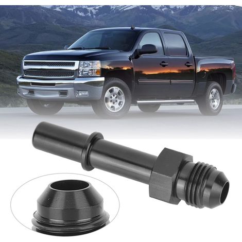 Adaptateur de carburant AN6 vers connecteur rapide mâle 3/8 LS pour GM noir (1/4)