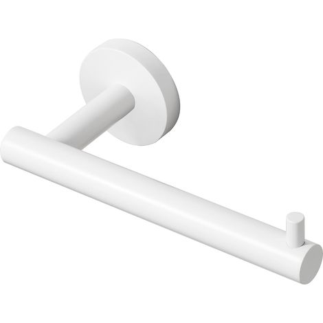 Porte Rouleau Papier Toilette Mural Support Papier Toilette Blanc (1/5)