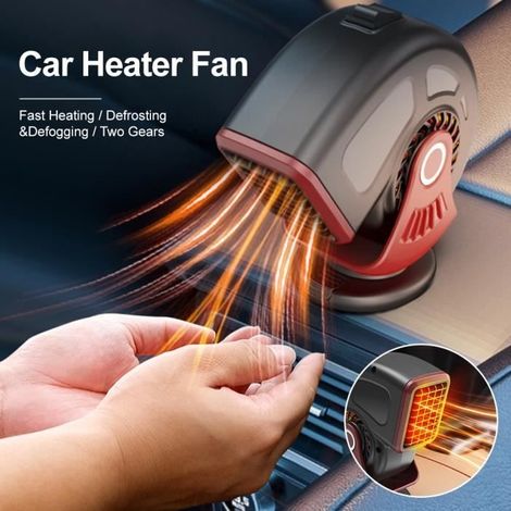 Chauffage d'appoint pour véhicule - Car FAN - 12V - Rouge - Chauffage rapide - Réglage de l'angle (1/4)