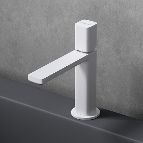 Sogood Robinet mitigeur blanc pour lavabo ou vasque de salle de bain 19,6 cm design minimaliste