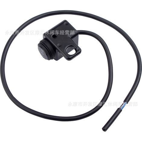 Accessoires pour moto, quad, buggy de plage, véhicule tout-terrain : phare en alliage d'aluminium de 22 mm avec interrupteur rétro noir (1/5)