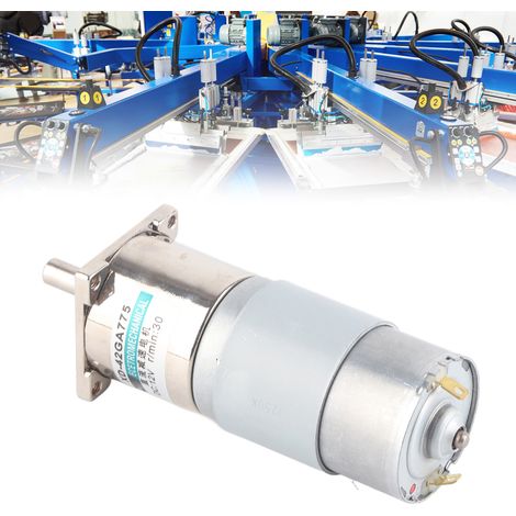 12-V-Gleichstrom-Miniaturgetriebemotor mit Halterung XD-42GA755+, langsam laufender Getriebemotor (vorwärts und rückwärts), 30 U/min (1/5)