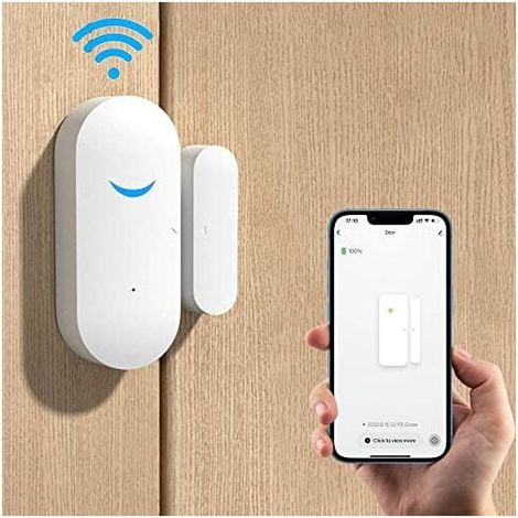 Capteur Porte Fenetre Wifi - Compatible Tuya Smart Life - Alarme En Temps Réel - Pour Sécurité Domestique - 1 Pièce (1/5)