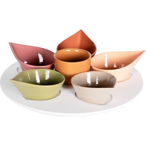 Table Passion - Service apéritif 7 pièces Udaipur 34 cm (1/3)