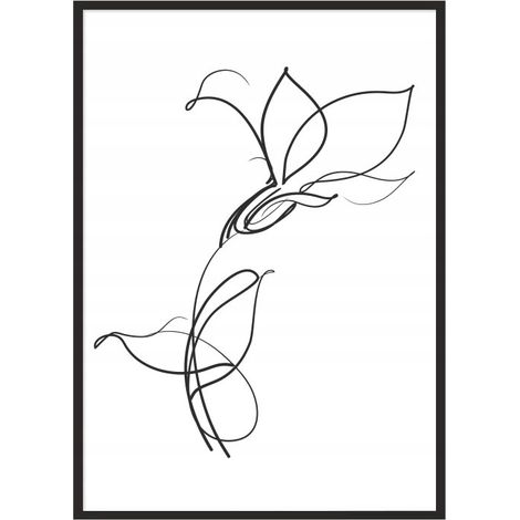 Póster con marco 53x73 cm Flor P1068 (1/4)