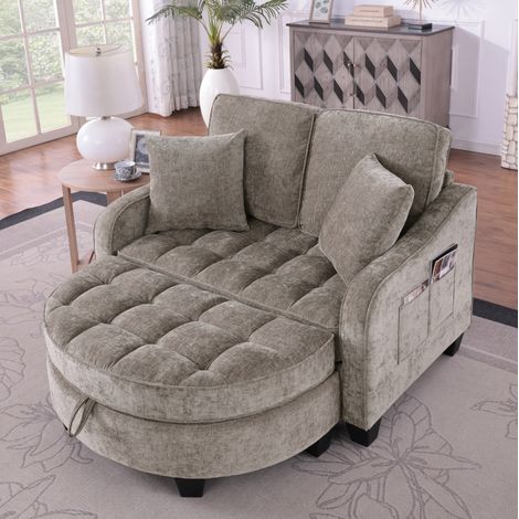 Divano letto 2 in 1 con contenitore in legno OKMYHOME (1/5)