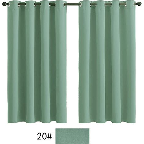 Rideau occultant pour salon, rideau isolant thermique, rideau à œillets, convient pour porte-fenêtre (2 pièces, 132 x 183 cm).