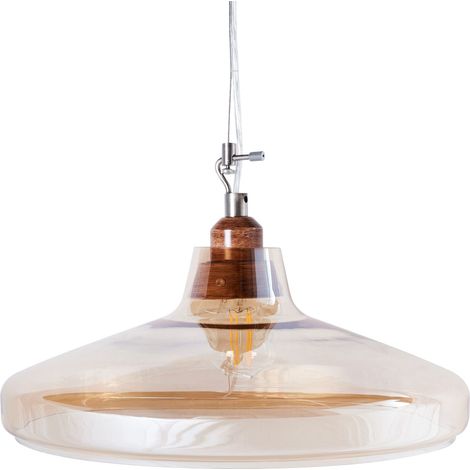 Pendant Lamp Tinted Gold Glass Vintage Style Ceiling Light ALIKOS (1/5)