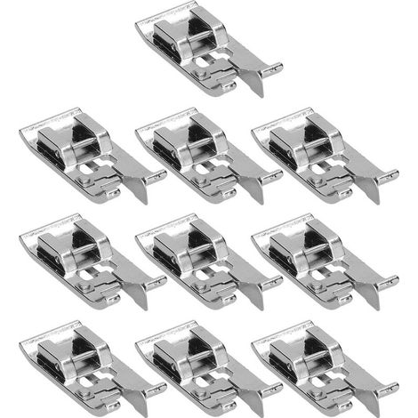 Set mit 10 tragbaren, robusten, einfachen und praktischen Overlock-Nähfüßen aus Edelstahl (1/5)