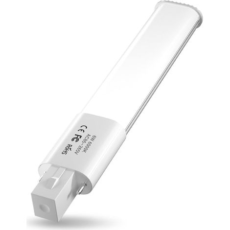 Ampoule LED G23 6W PL 2 Broches, Remplacement pour CFL 13W, Blanc Froid 6000K, Lampe Tubulaire 240V, Non Dimmable (Retirer/Contourner le Ballast) (1/5)
