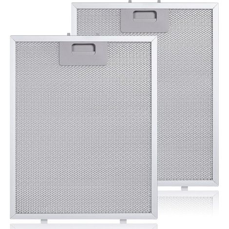 Kaelt - Lot de 2 filtres pour hotte aspirante de cuisine 320 x 260 mm, filtre en aluminium, filtre �� graisse pour hotte aspirante (1/4)