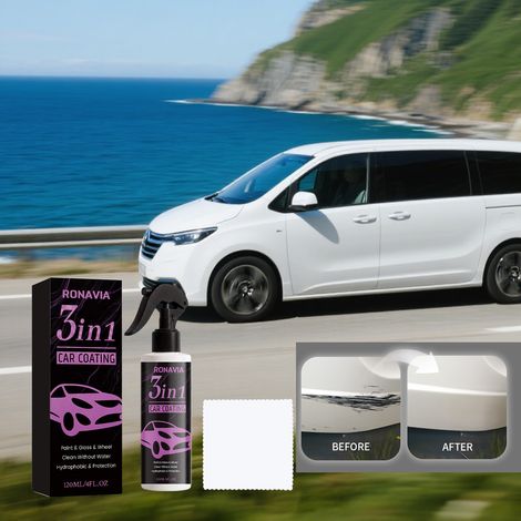 3-in-1 Car Protective Coating Spray - Body Paint Protection, Polishing, Car Refurbishment, Coating - 120ml + Towel1 -- BIEMMEDUE (1/5)