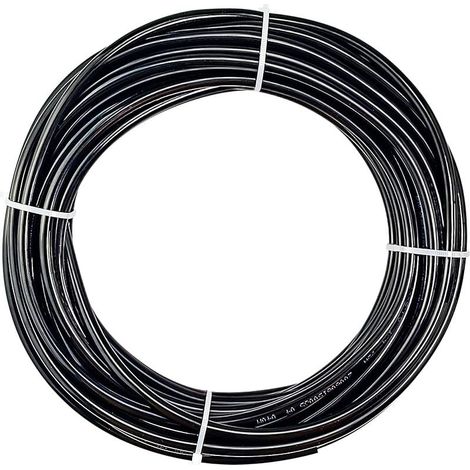 Tuyau à air en polyuréthane PU, 10M Tuyau à air en polyuréthane PU noir 8 mm OD x 5 mm ID avec raccords