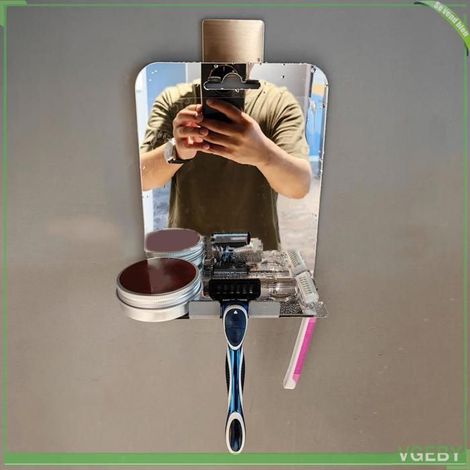 Miroir de douche - FAFEICY - Miroir sans buée - Anti-buée - Acrylique - Suspendable (1/5)