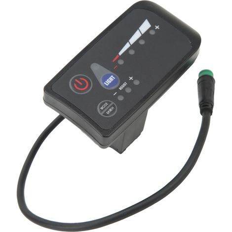 Leistungsmesser für Elektrofahrräder, wasserdicht, 5-polige Schnittstelle, ABS-Gehäuse, LED-Anzeigefeld, kompatibel mit 24V-Fahrrädern. (1/5)
