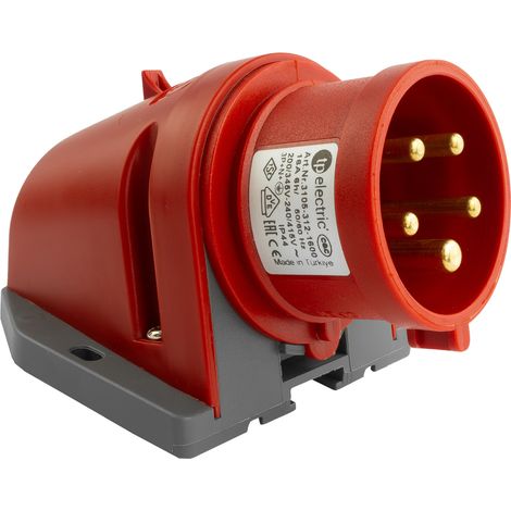 Prise de courant en saillie CEE 5P 16A 400V IP44 (norme industrielle) (1/5)