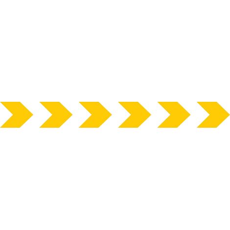 Lot 2 bandes 100mm x 1m - Chevrons Jaune - 4641232