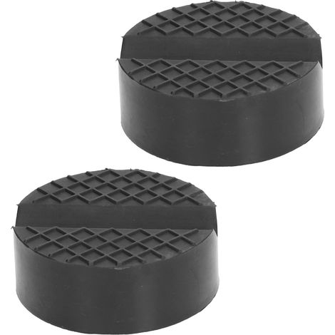 Deux patins en caoutchouc universels pour essieux de roue de cric, patins en caoutchouc rainurés, largeur de rainure 65x35x15mm. (1/5)