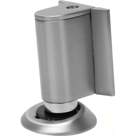 Butée de porte magnétique autocollante réglable en hauteur avec double aimant Sans perçage pour sol, carrelage, stratifié, parquet, porte de balcon, porte de chambre, silencieux, en alliage de zinc (1/5)