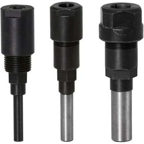 Router Collet Extension Bit de routeur Extension de collet et rognage Découpage Machine de gravure Extender Porte-mandrin de travail du bois Fraise (1/4 Shank+8MM Shank+1/2 Shank) (1/5)