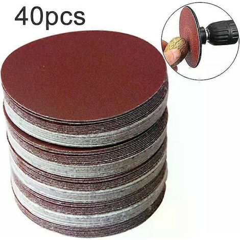 40-teiliges Set 75–80 mm beflocktes Schleifpapier, Körnung 320/400/600/800/1000/1200/1500/2000, Schleifscheiben zum Polieren (1/4)