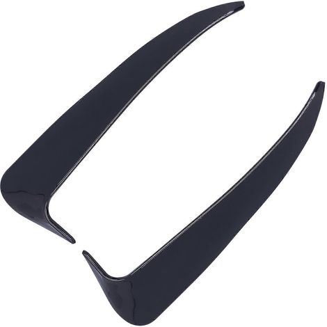 2 Stück Heckstoßstangenspoiler, seitliche Canards, links und rechts, passend für Mercedes-Benz C-Klasse W205 C180 C200 (Schwarz/Brillant)