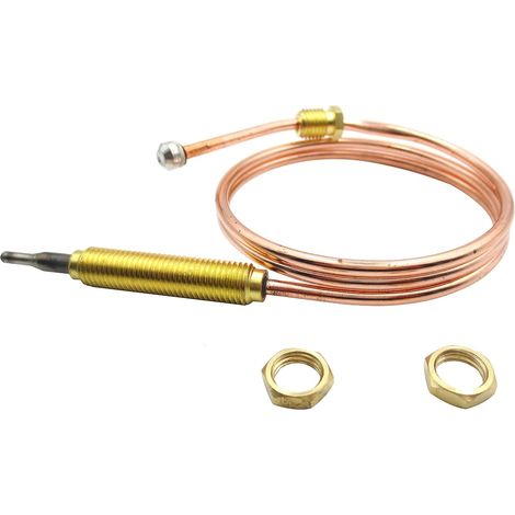 Terre étoile à gaz universel thermocouple 0.6 metres de long utilisé sur grille pour barbecue ou Foyer Chauffage ou chauffage de l'eau à gaz M8 x 1 Écrou d'extrémité et tête à bout (1/5)