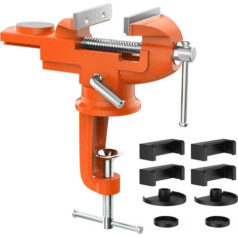 Étau de Table Mâchoires de 70 mm, Portable Petite Pince, Orange (1/5)