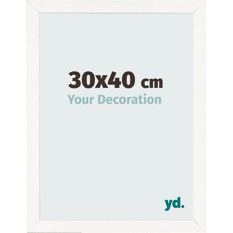 yd. - Cadre photo 30x40 - Blanc Brillant - MDF - Bologna