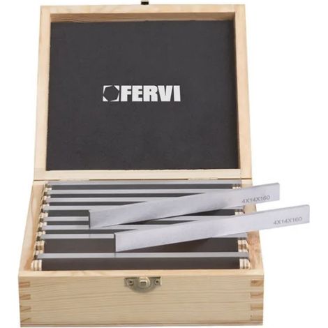Fervi P015 Serie di 9 coppie di parallele 160 mm in acciaio