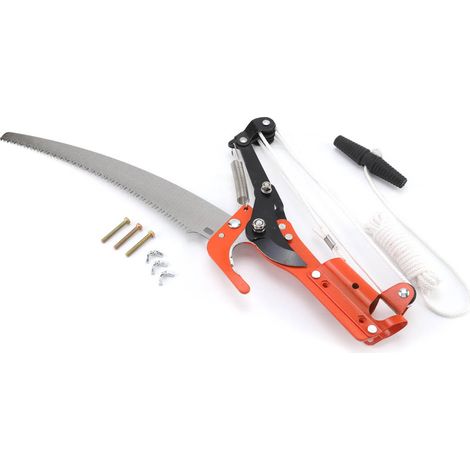 Sécateur d'extérieur en acier à haute teneur en carbone pour branches hautes, avec scie et corde - Outils de jardinage (1/5)