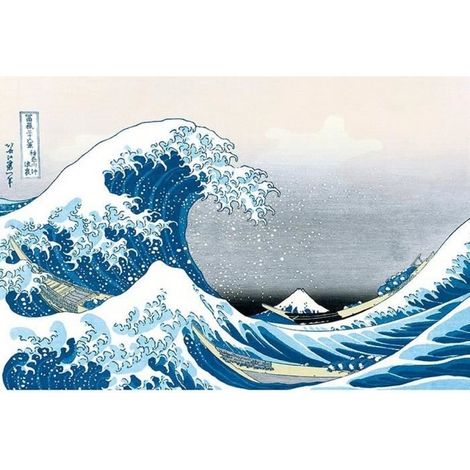 Poster - Katsushika Hokusai - Grande Onda di Kanagawa - 91,5x61cm - Decorazione murale