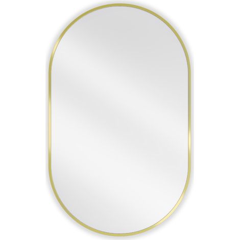 Mexen Loft Ovaler Badezimmer Spiegel 90 x 55 cm, goldener Rahmen - 9851-090-055-000-50 (1/5)