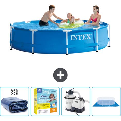 Intex Piscine Tubulaire Ronde - 305x76 cm - 5-pièces  SCB66 (1/5)