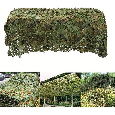 Filet de camouflage, filet de dissimulation pour la chasse – idéal pour se protéger du soleil, la chasse et le camping – 3 x 4 m (1/5)