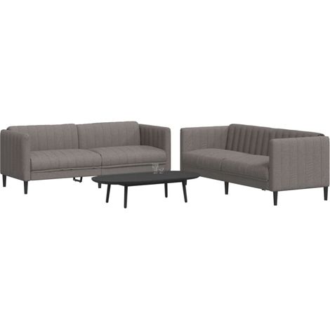 Ensemble de canapés 2 pcs taupe tissu (1/5)