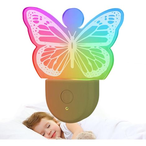 Veilleuses Murales Enfant À Brancher Sur Prise LED Six Couleurs Enfant