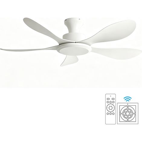 Retro Deckenventilator 102 cm ohne Beleuchtung, 6 Geschwindigkeiten, Timer und Hohe Luftleistung für Wohnzimmer und Gewerberäume (1/5)