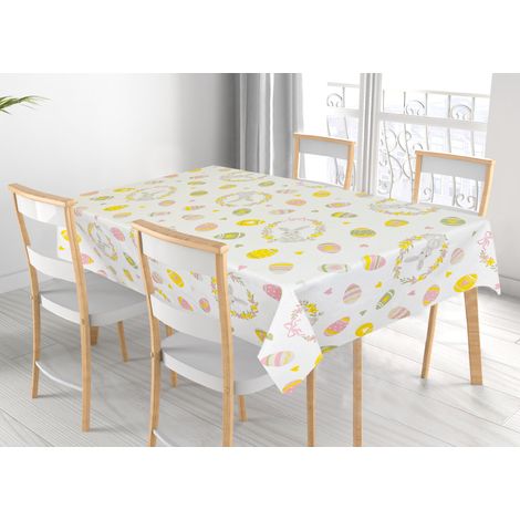 Tovaglia Per Salotto Cucina Tavolo 100% Cotone Made In Italy Ovetti RP, misura140x180coloreOvetti (1/4)