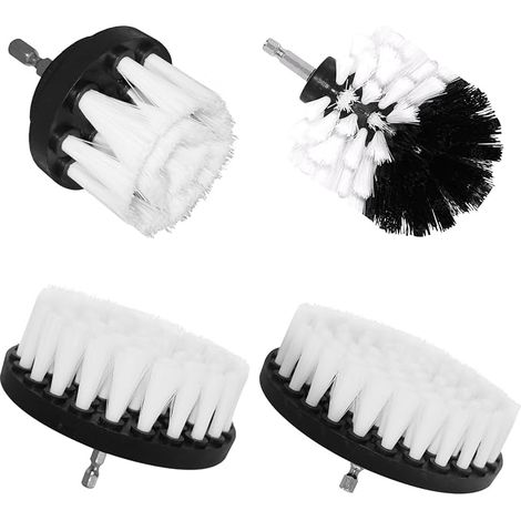 Set mit 4 Reinigungsbürsten, austauschbaren Reinigungsbürstenköpfen, multifunktionaler rotierender Reinigungsbürste, Bohrmaschinenbürste, Haushaltsreinigungswerkzeugen. (1/5)